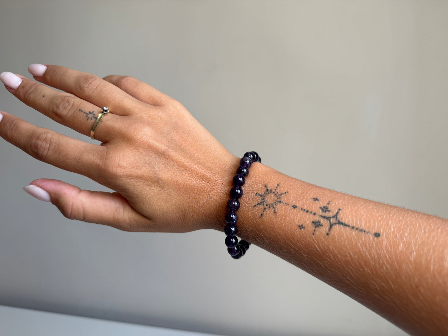 Amethist armband 8 mm kraal