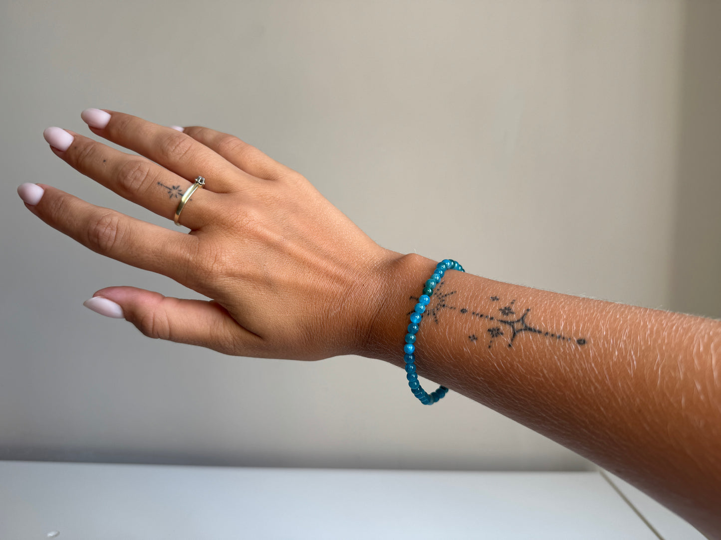 Apatiet armband 4 mm kraal