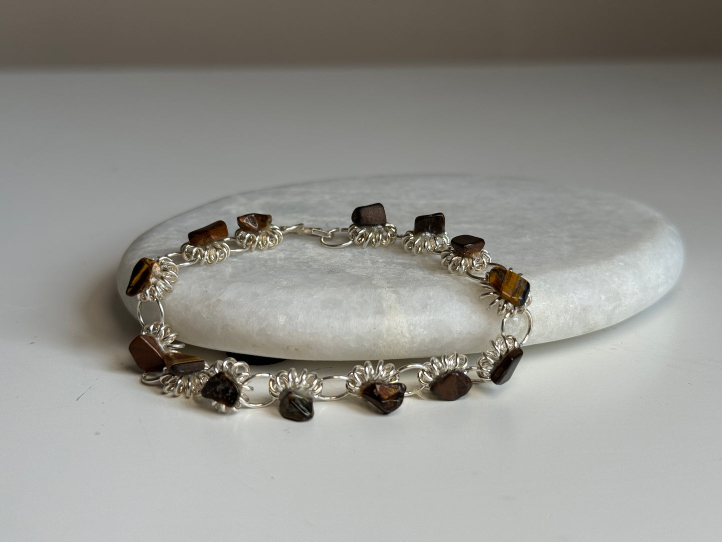 Tijgeroog armband zilver