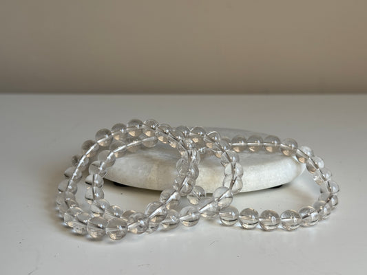 Bergkristal armband 8 mm kraal