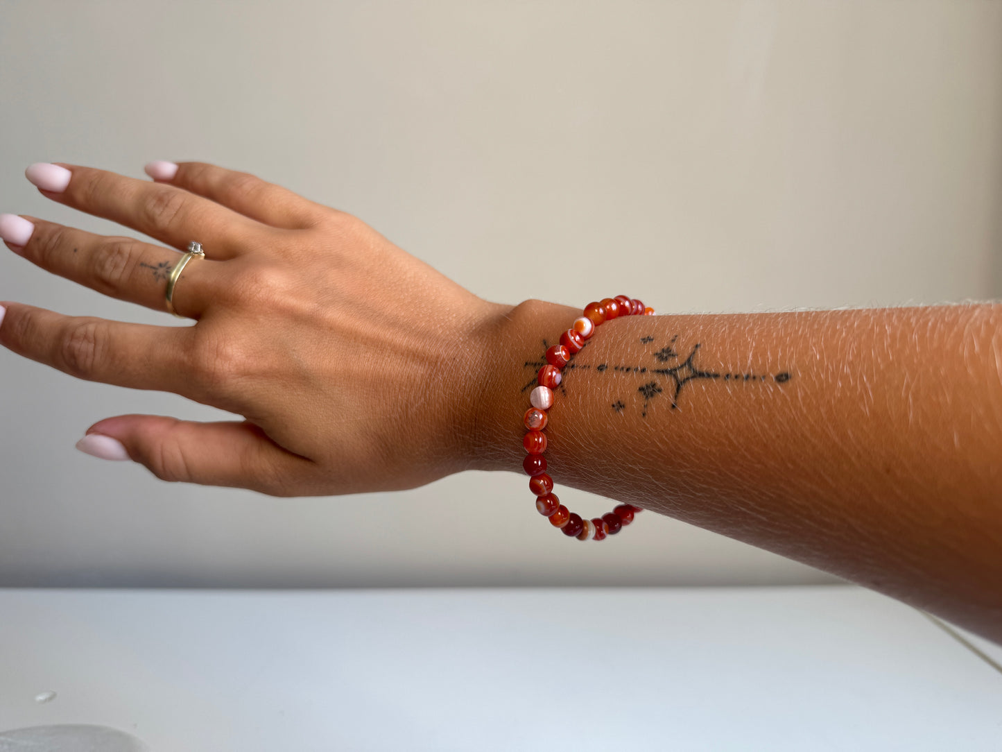 Carneool armband 6 mm kraal
