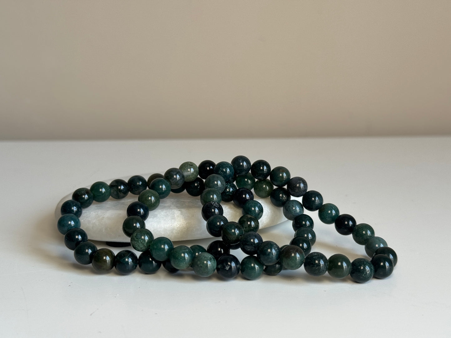 Mosagaat armband 8 mm kraal