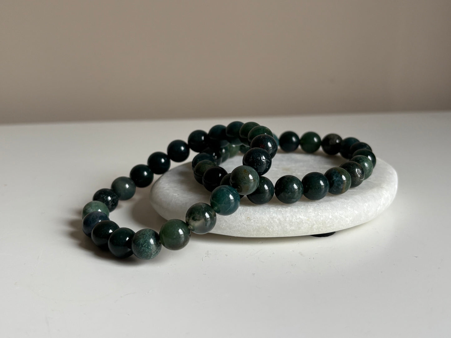 Mosagaat armband 10 mm kraal