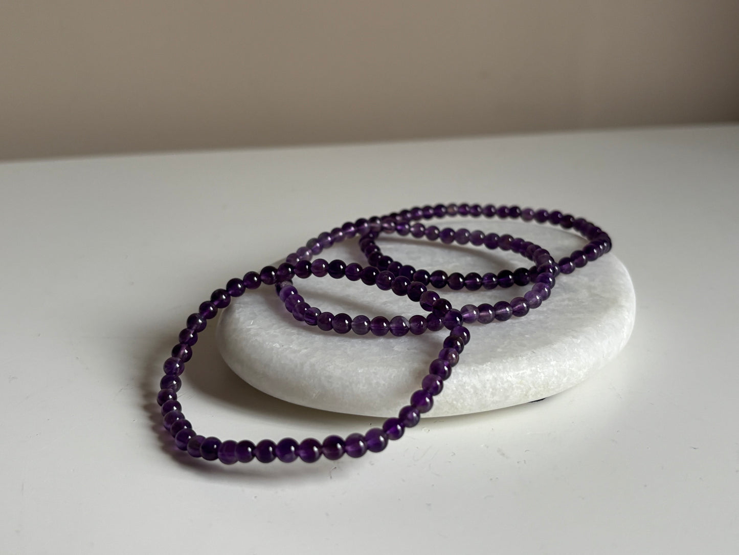 Amethist armband 4 mm kraal