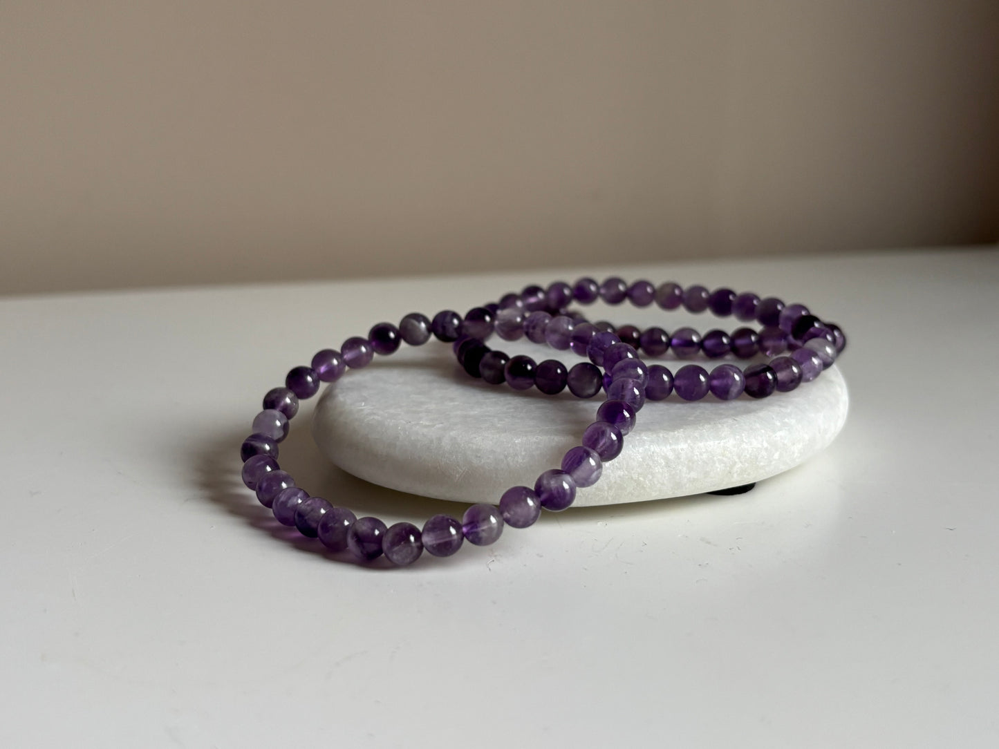 Amethist armband 6 mm kraal