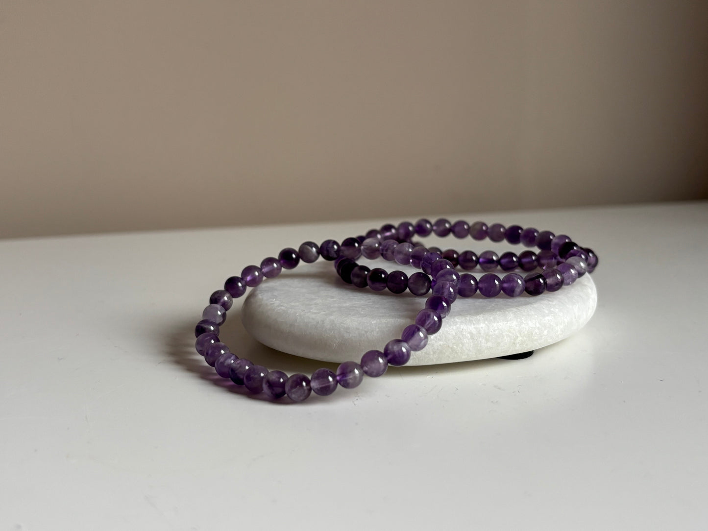 Amethist armband 6 mm kraal