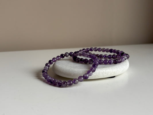 Amethist armband 6 mm kraal
