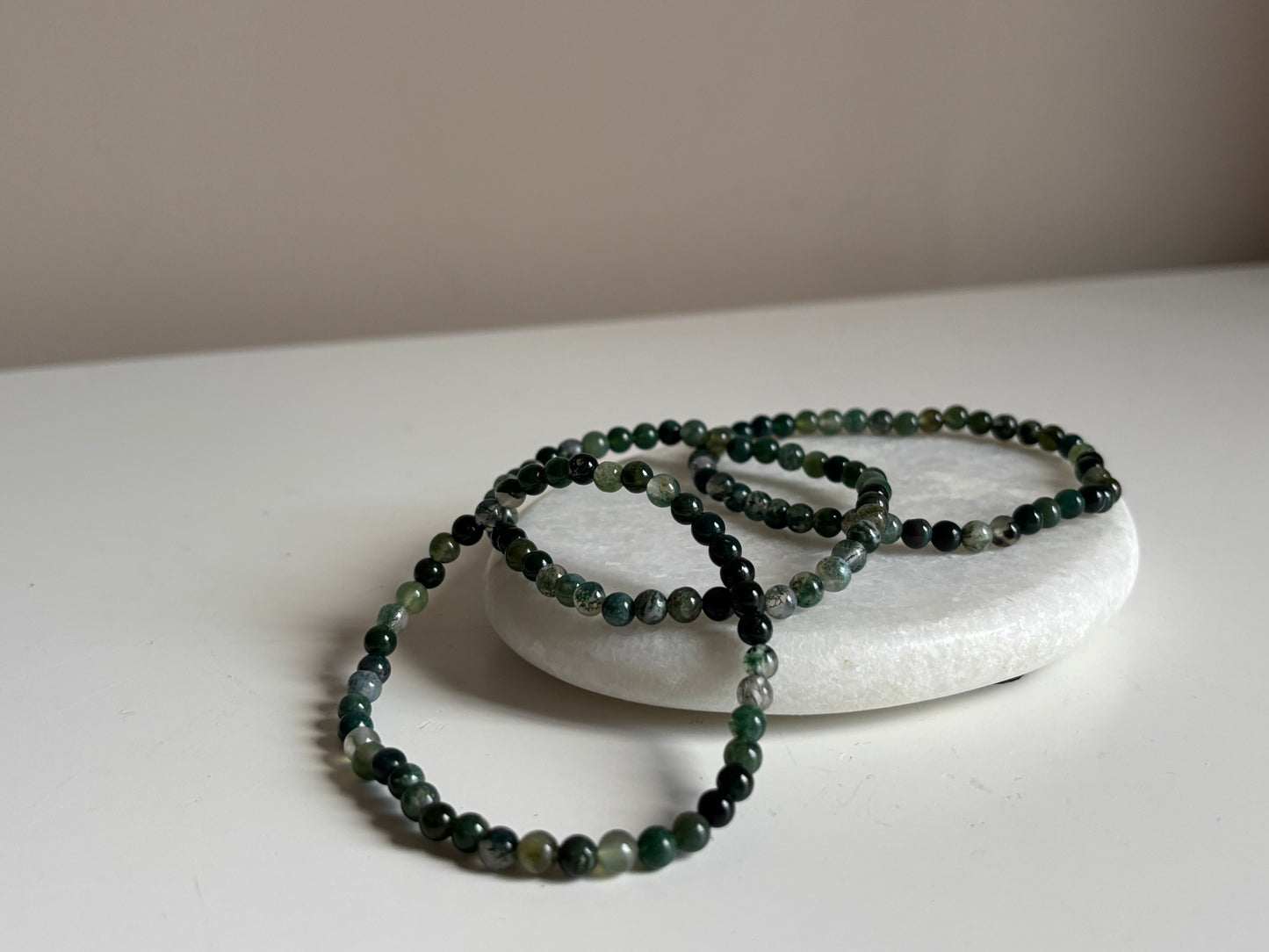 Mosagaat armband 4 mm kraal