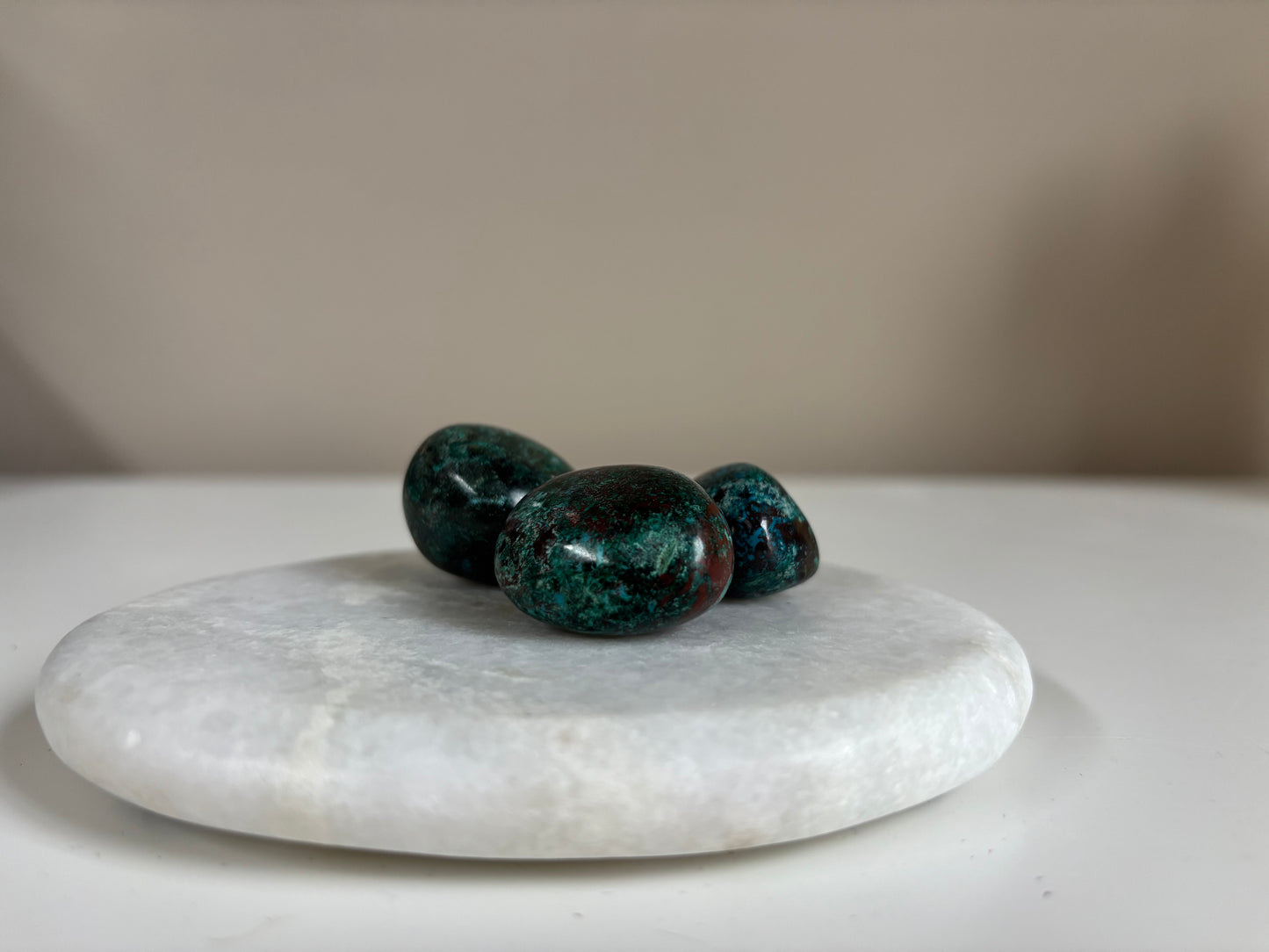 Chrysocolla, trommelsteen