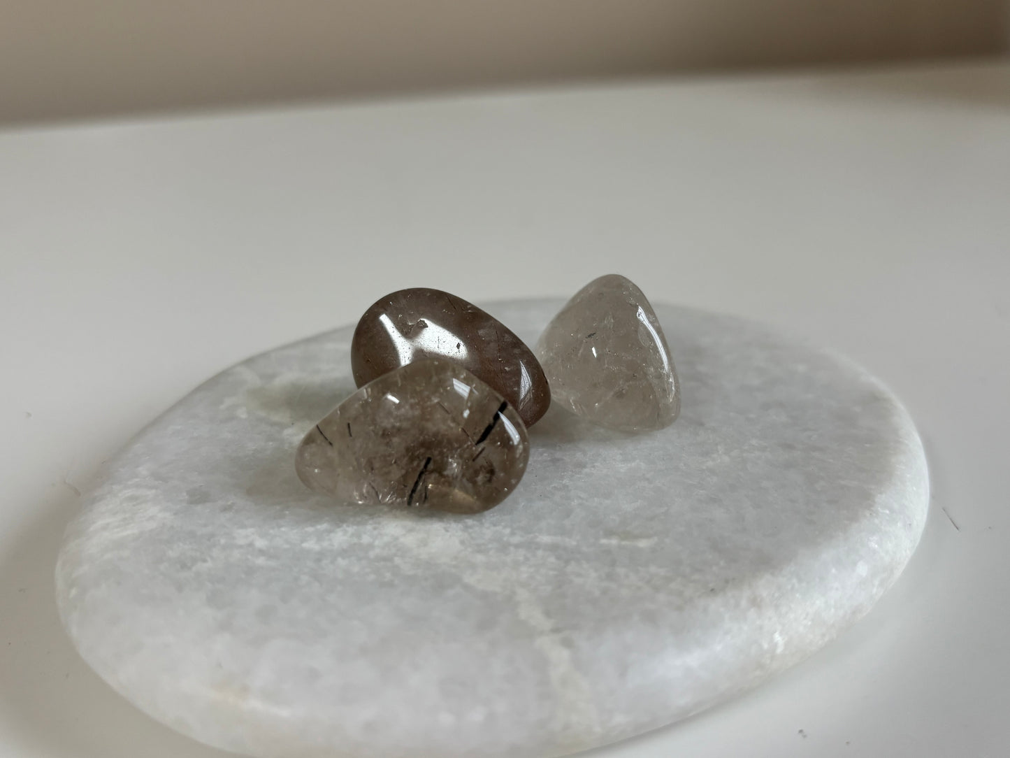 Toermalijnkwarts, trommelsteen