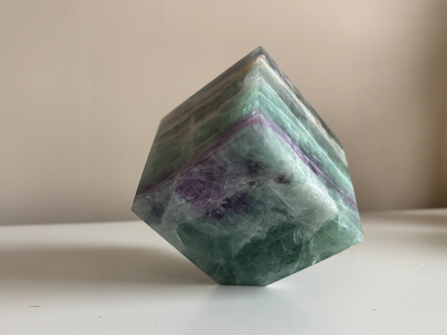 Regenboog fluoriet kubus XL