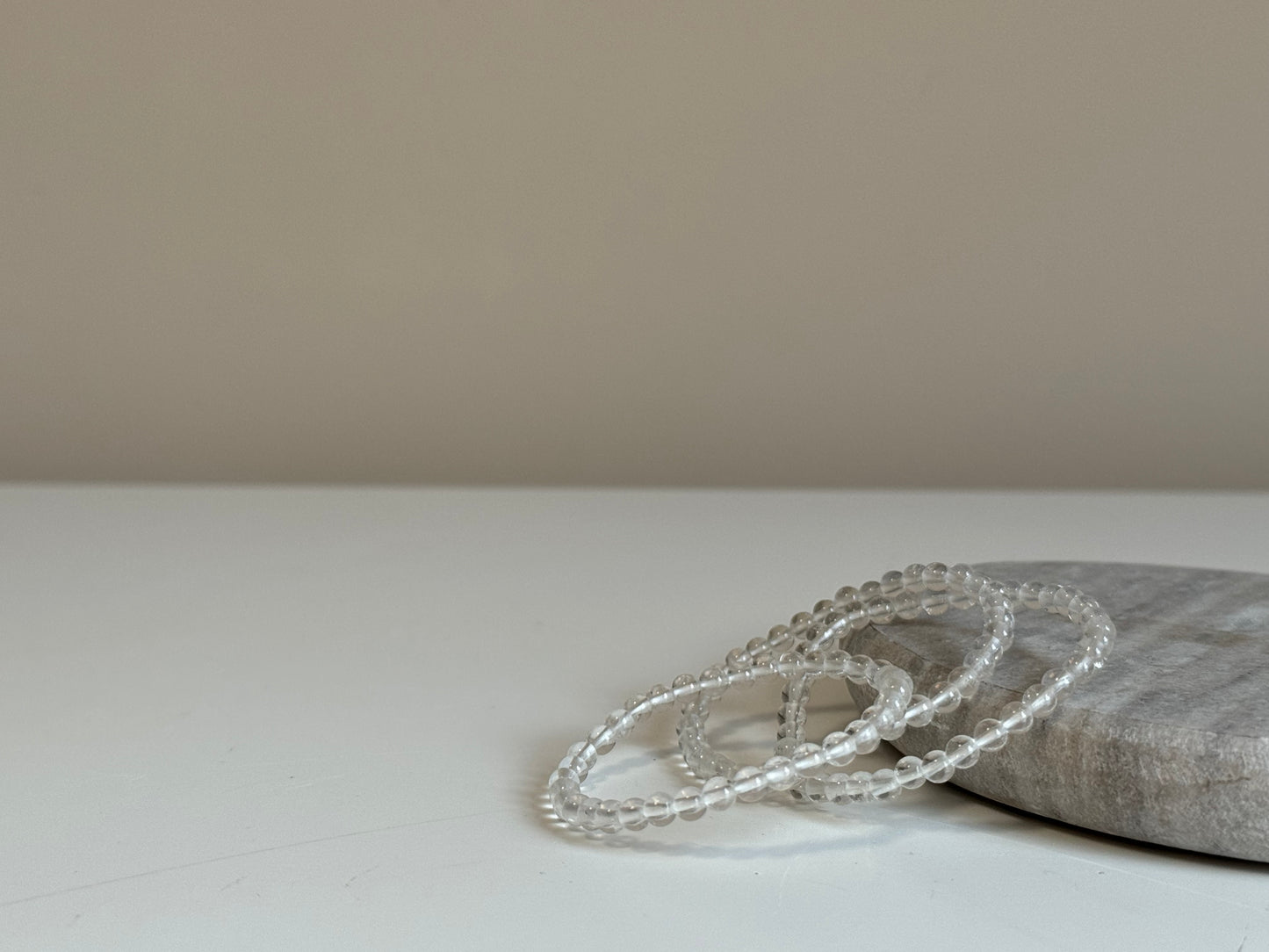 Bergkristal armband 4 mm kraal kind