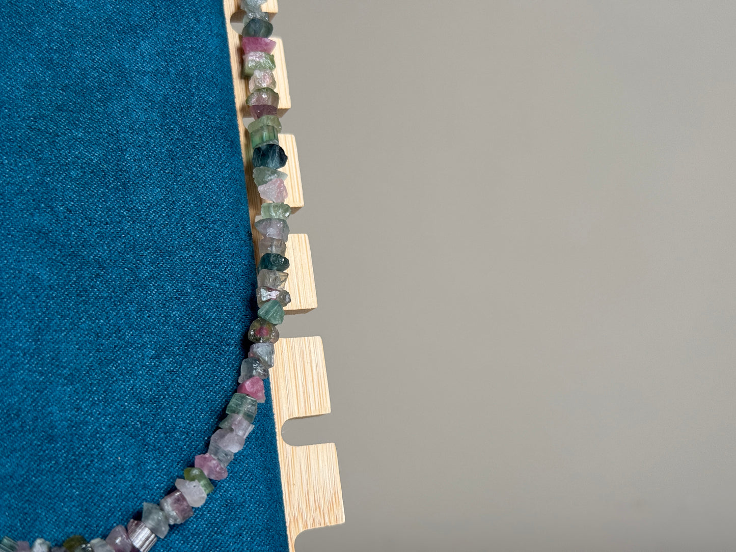 Watermeloen toermalijn, splitketting