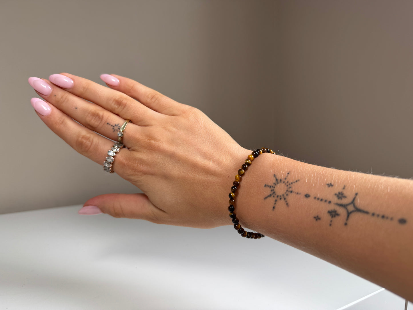 Tijgeroog armband 4 mm kraal