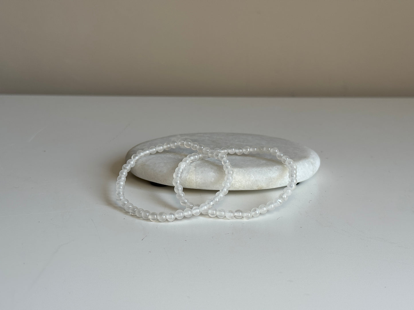 Seleniet armband 4 mm kraal