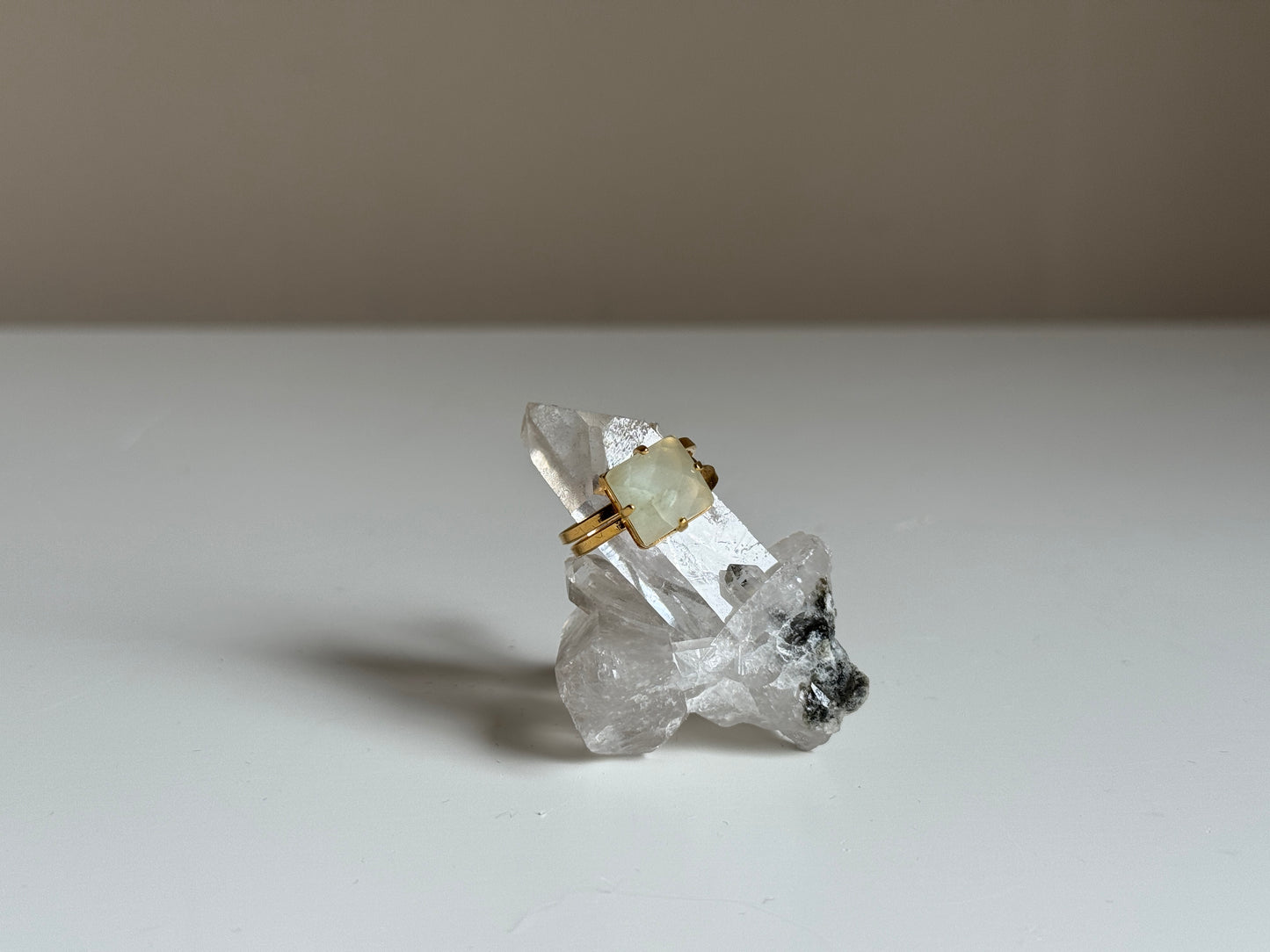 Verstelbare Ring met Aquamarijn – Goud