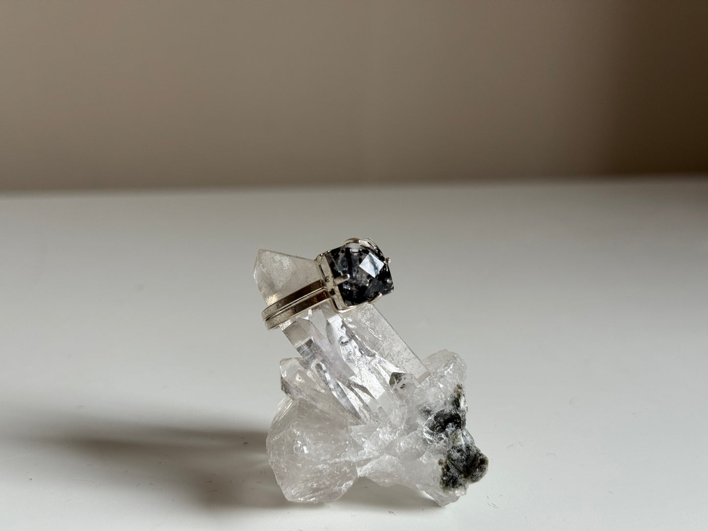 Verstelbare Ring met Toermalijnkwarts – Zilver