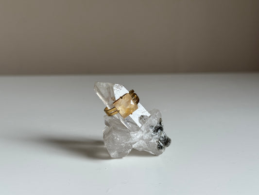 Verstelbare Ring met Citrien – Goud