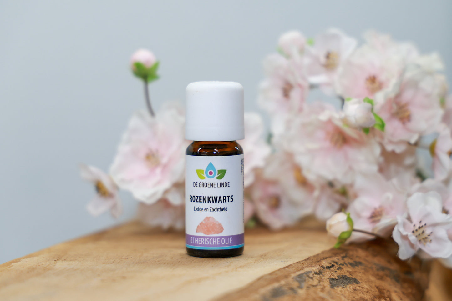 De Groene Linde – Rozenkwarts etherische olie 10 ml van DIBA, zachte bloemige geur voor liefde, harmonie en zelfliefde