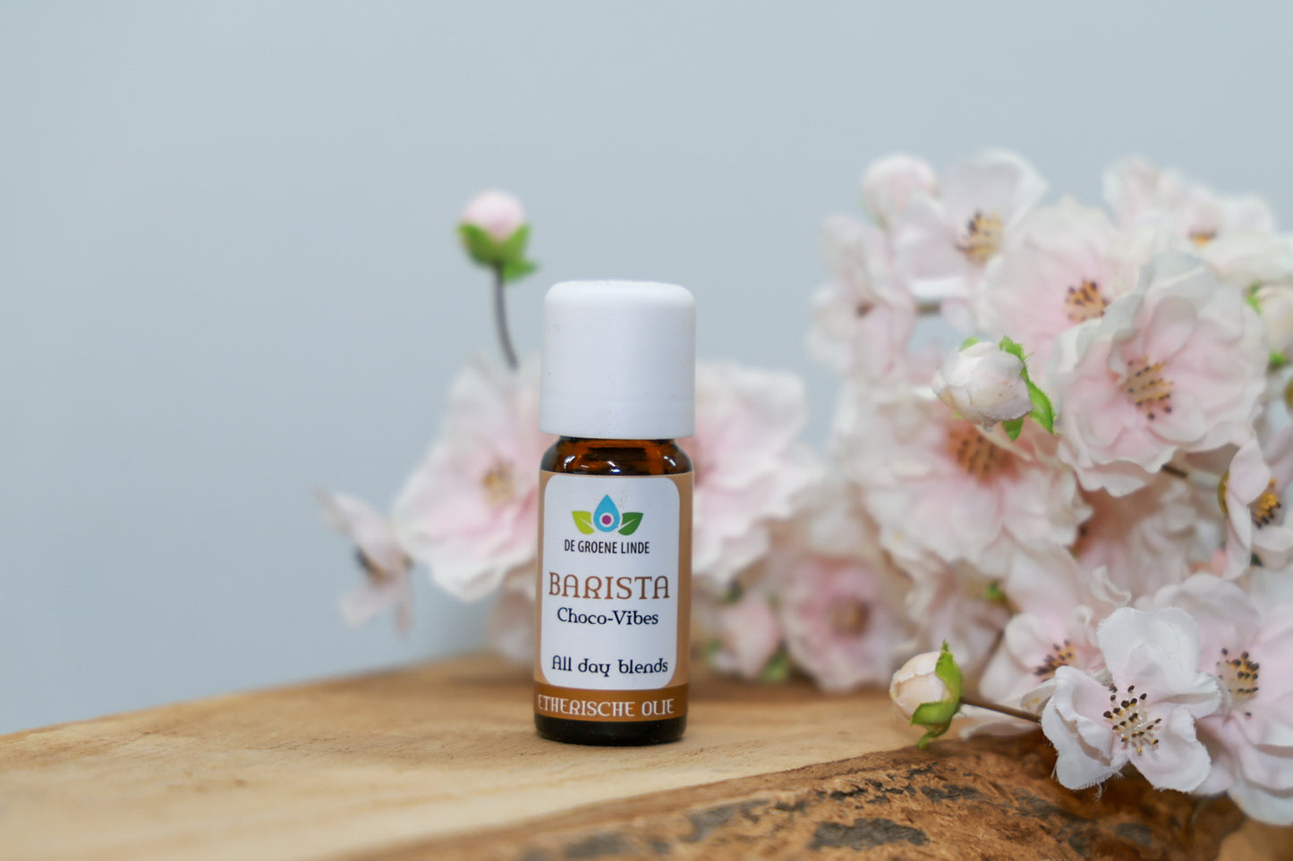 Flesje De Groene Linde – Barista Choco etherische olie 10 ml van DIBA, warme geur van koffie en cacao