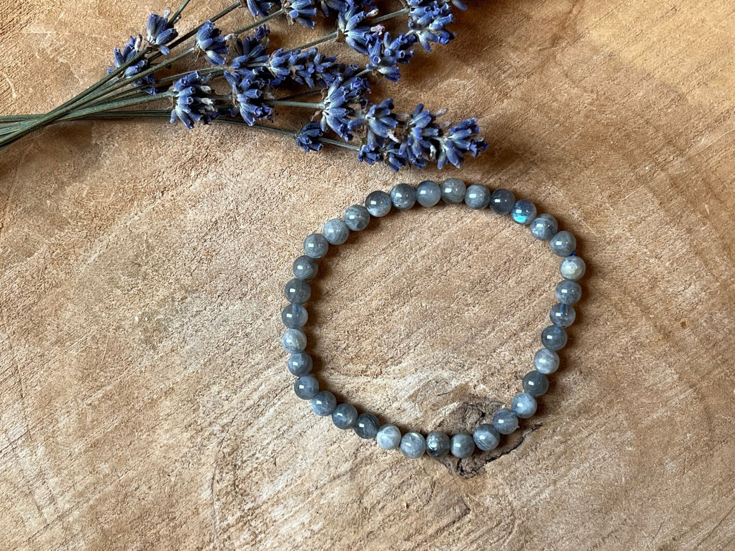 Labradoriet, armband 6 mm. kraal