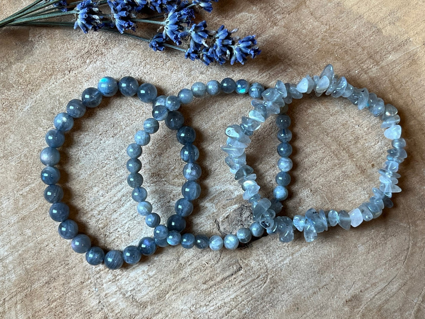 Labradoriet, armband 6 mm. kraal