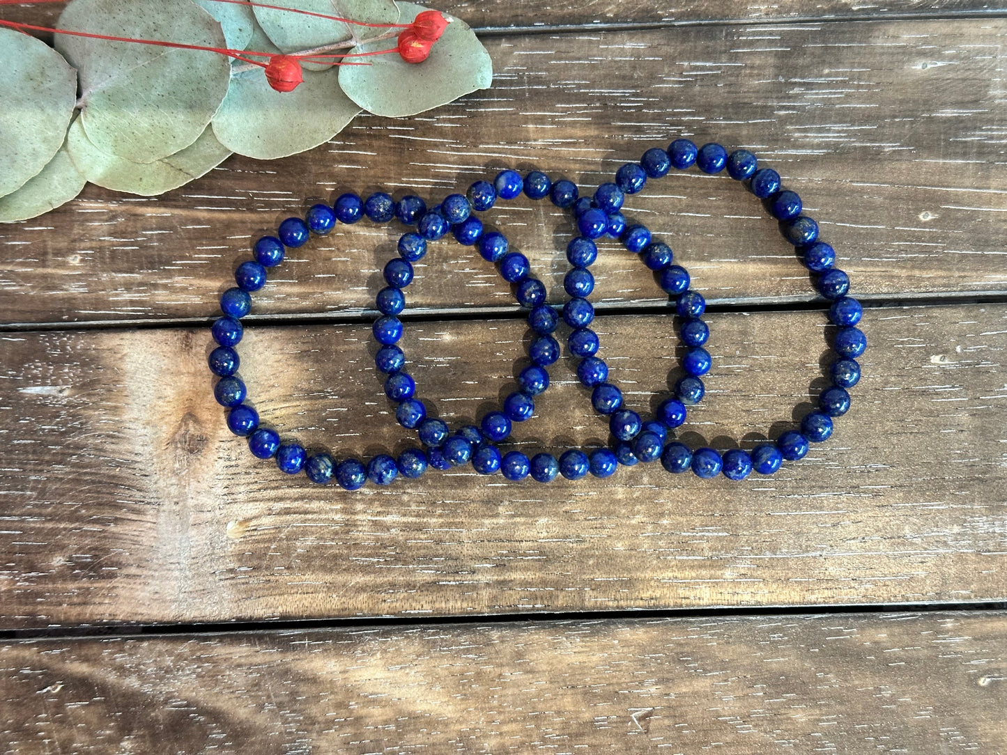 Lapis Lazuli, armband 6 mm kraal