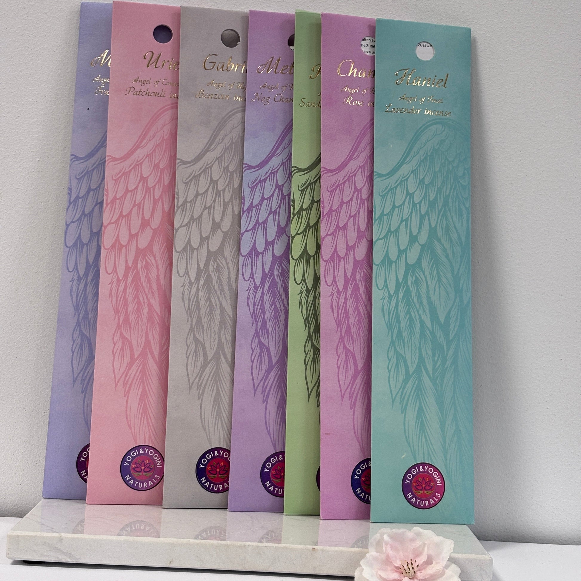 Aartsengelen wierook set – 7 natuurlijke geuren van Yogi & Yogini, handgemaakt, DiBA