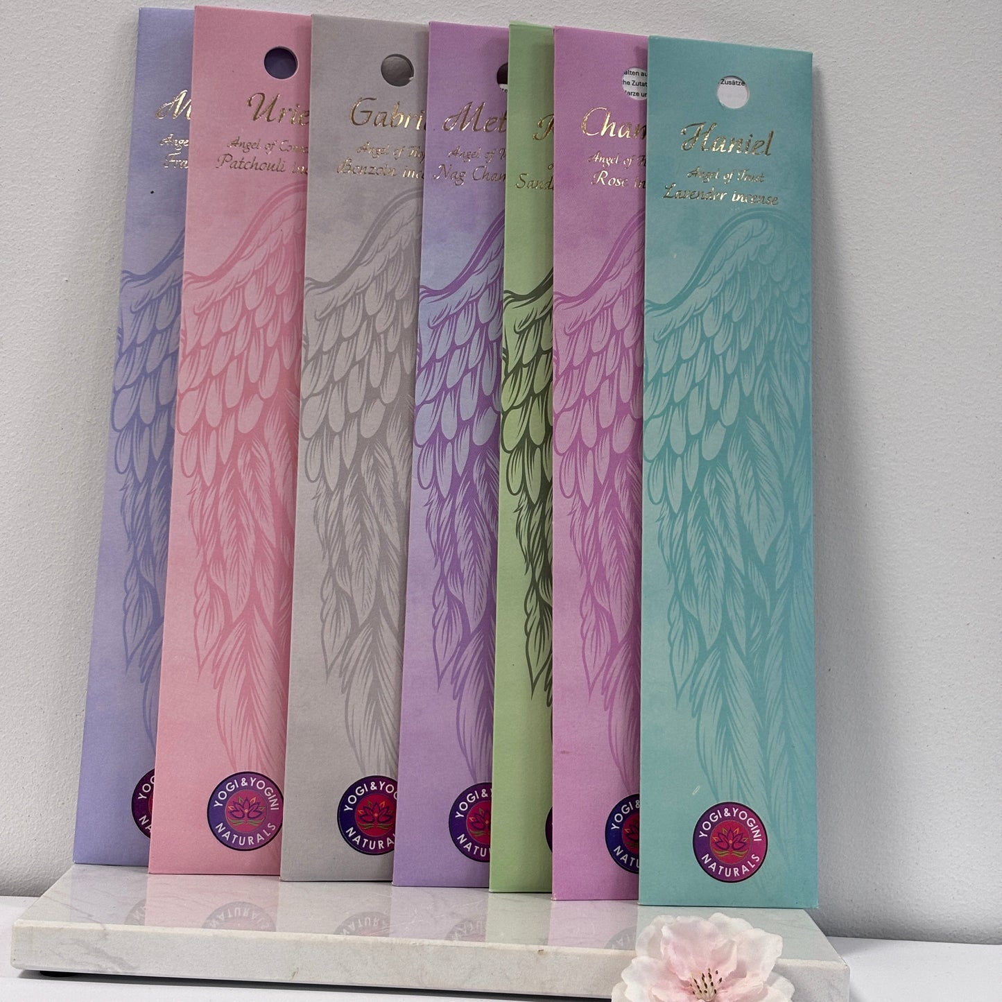 Aartsengelen wierook set – 7 natuurlijke geuren van Yogi & Yogini, handgemaakt, DiBA