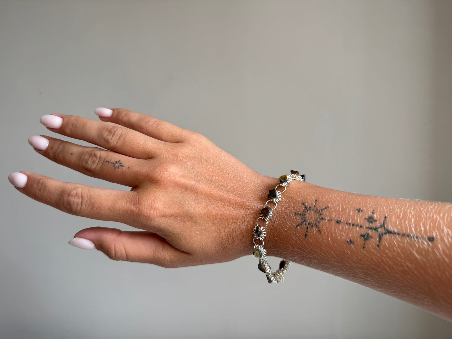Tijgeroog armband zilver