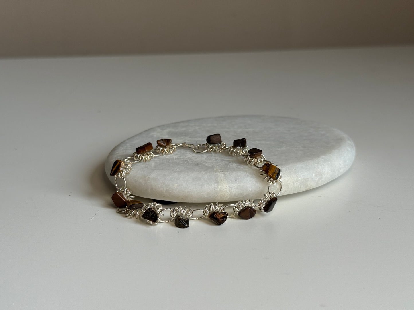 Tijgeroog armband zilver