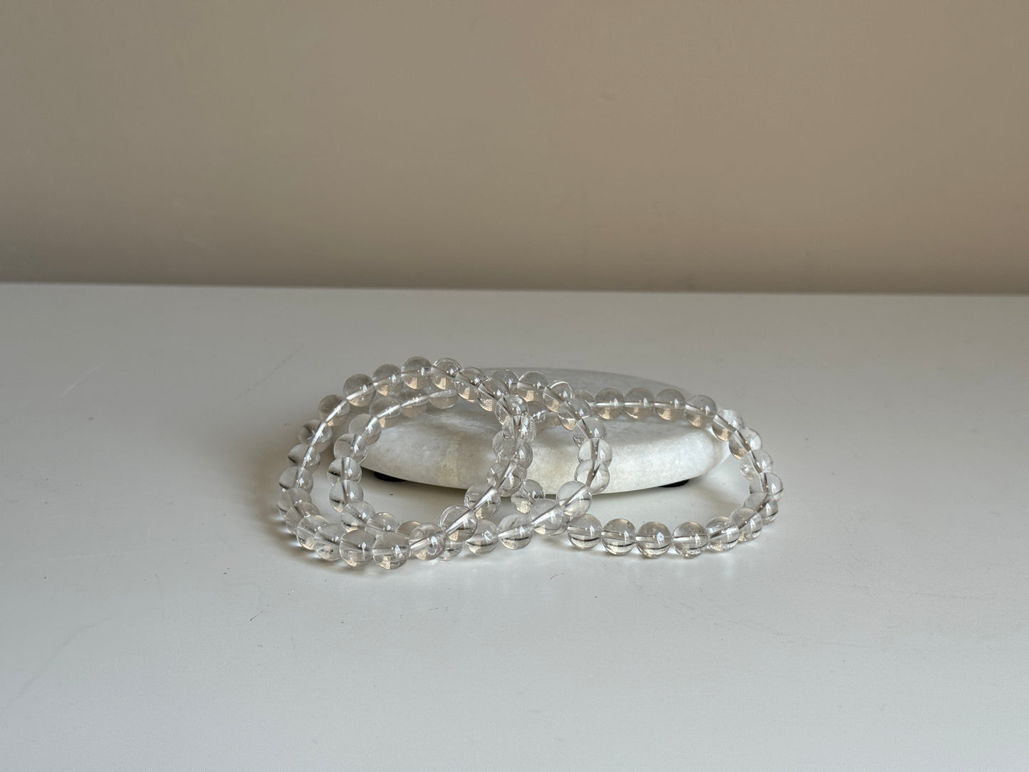 Bergkristal armband 8 mm kraal