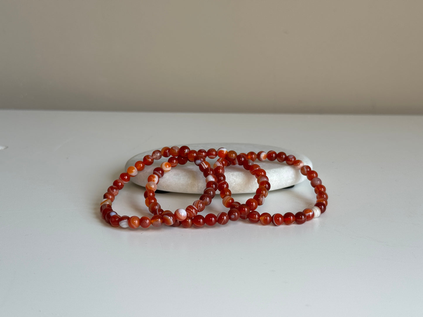 Carneool armband 6 mm kraal