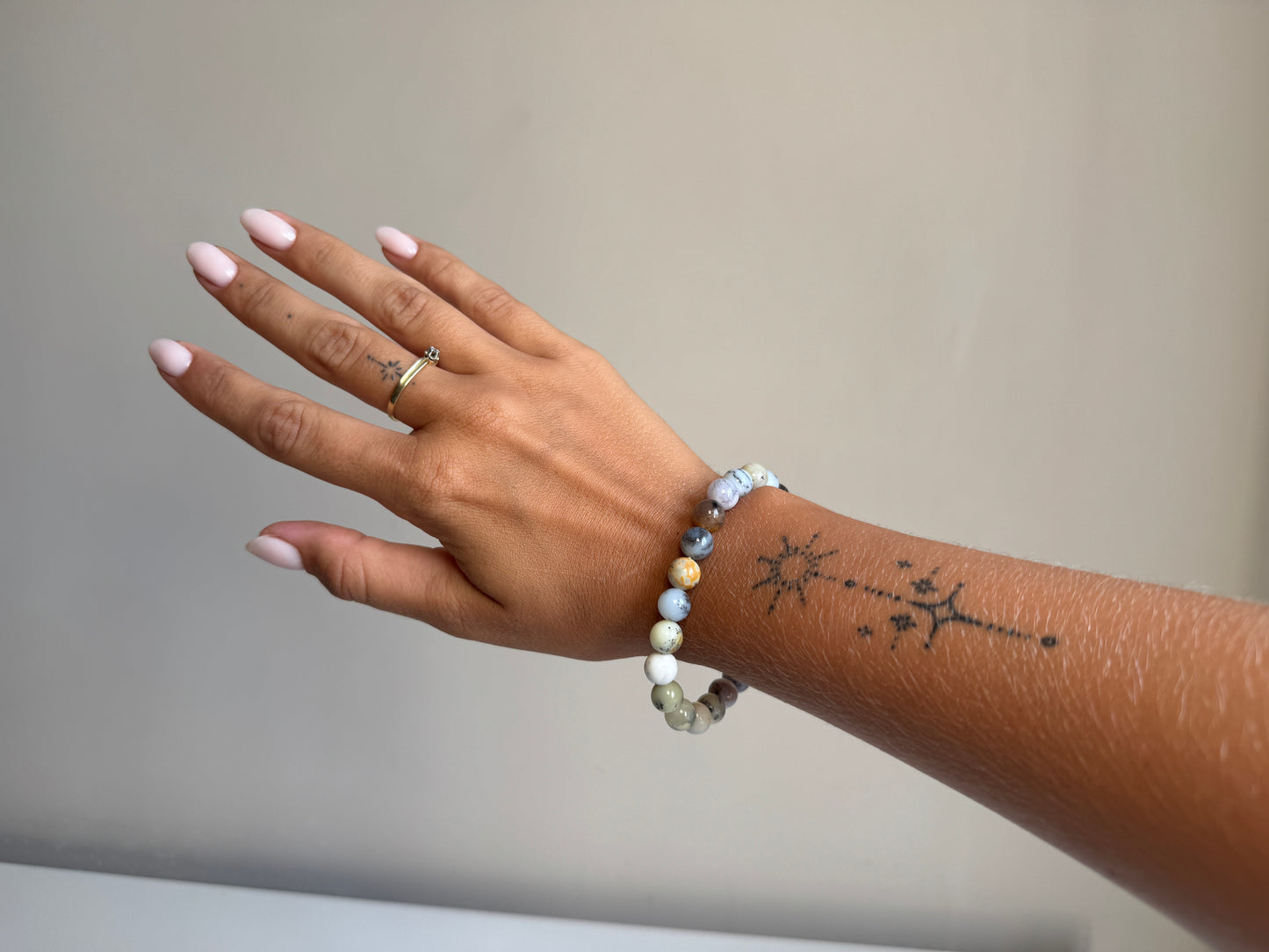 Dendriet agaat armband 8 mm kraal