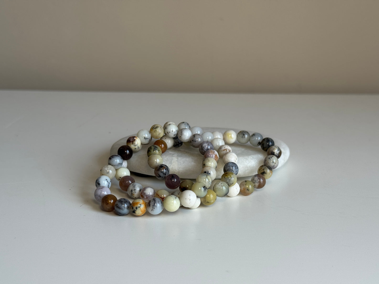 Dendriet agaat armband 8 mm kraal