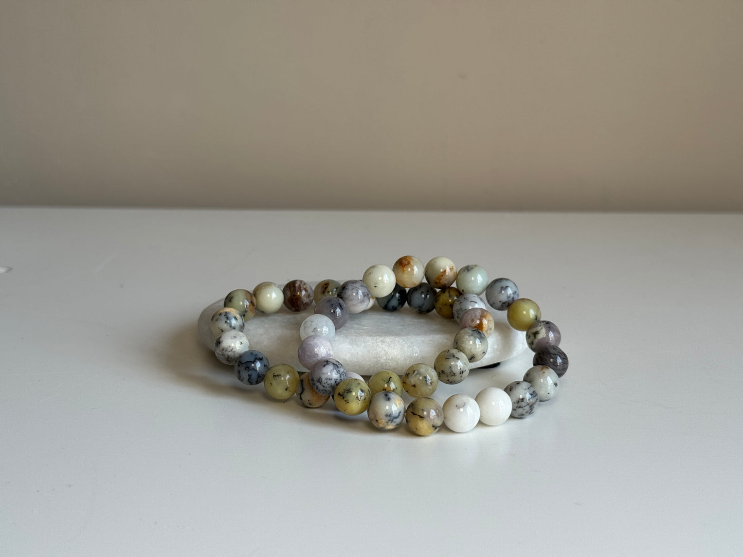 Dendriet agaat armband 10 mm kraal