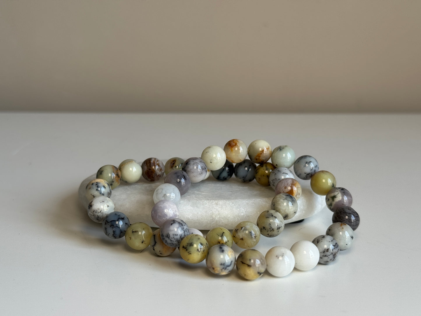 Dendriet agaat armband 10 mm kraal