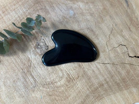 Zwarte obsidiaan, guasha schraper