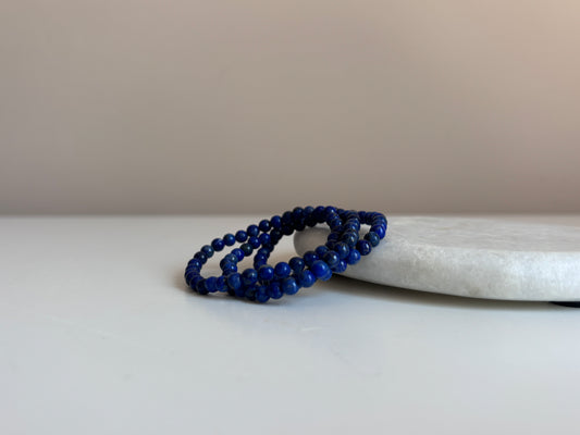 Lapis Lazuli, kinderarmband 4 mm kraal