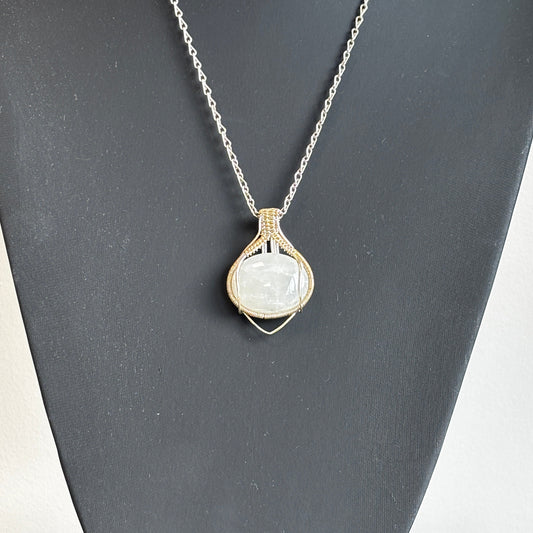 Witte maansteen, ketting