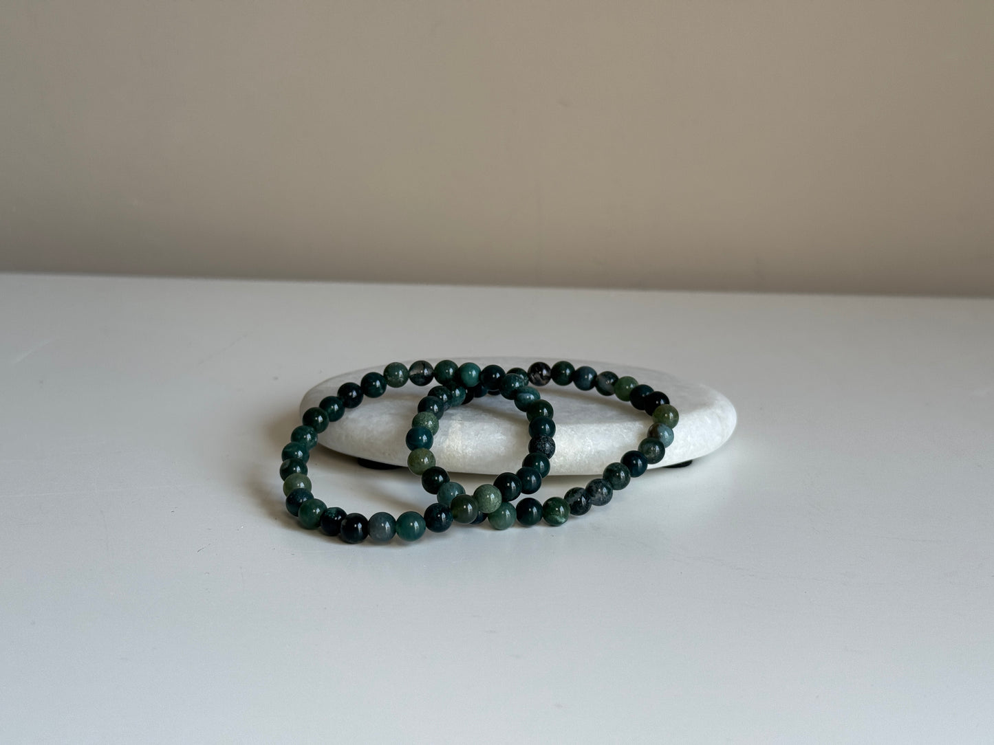 Mosagaat armband 6 mm kraal