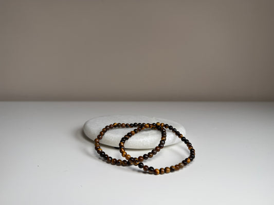 Tijgeroog armband 4 mm kraal