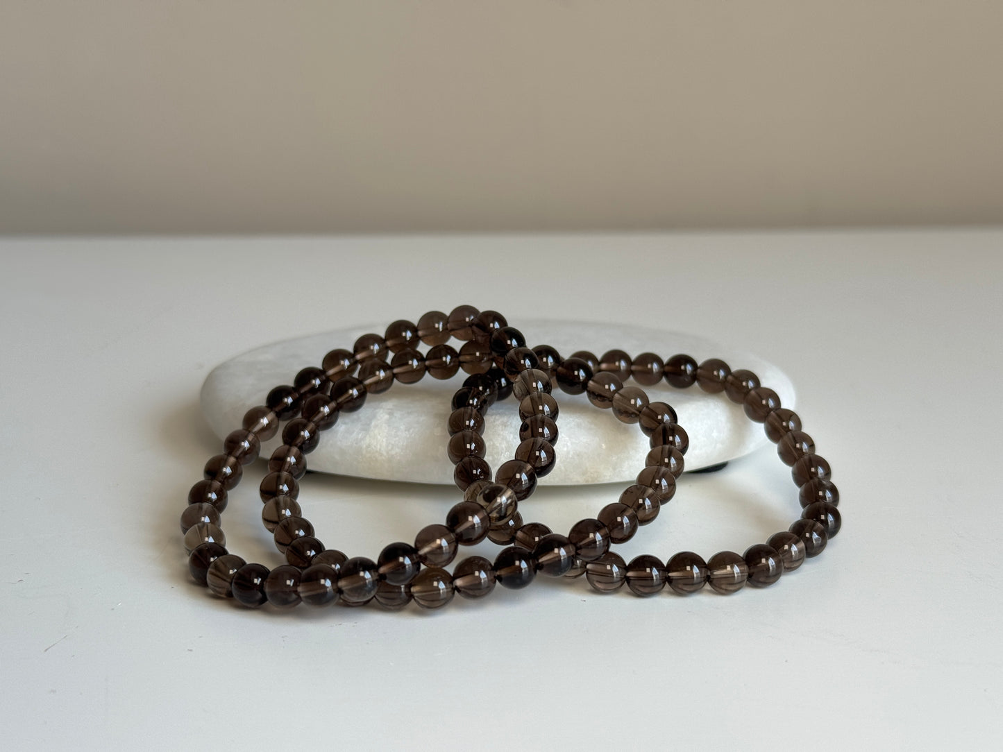 Rookkwarts, armband 8 mm kraal