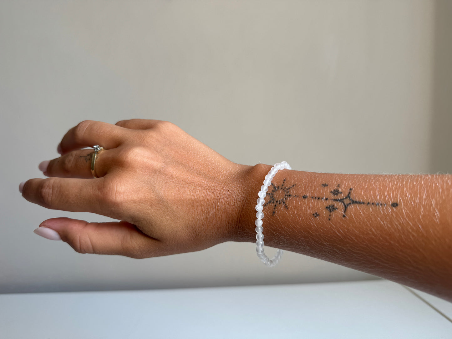 Seleniet armband 4 mm kraal