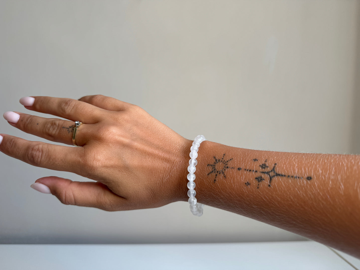 Seleniet armband 6 mm kraal