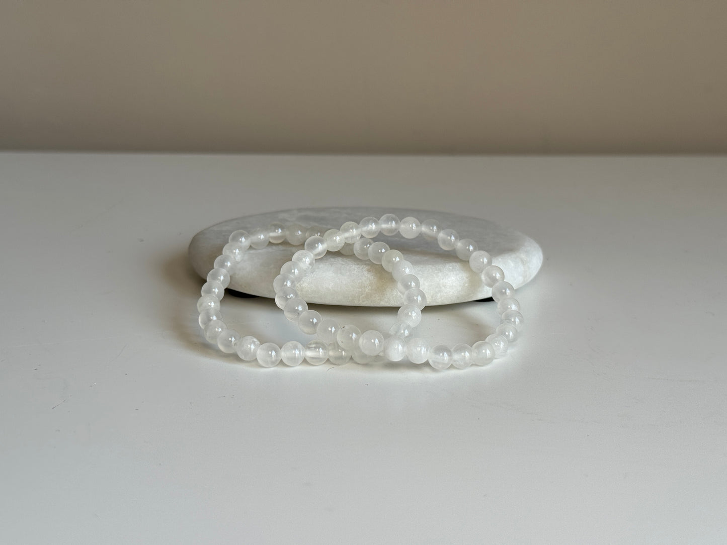 Seleniet armband 6 mm kraal