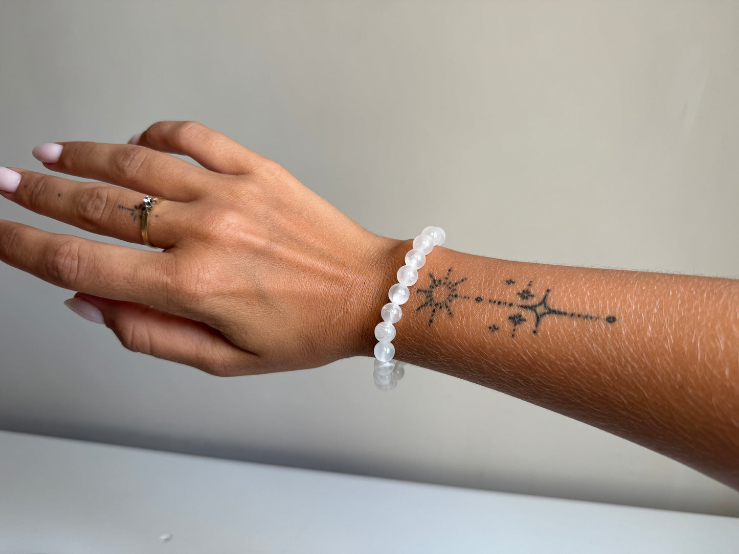 Seleniet armband 8 mm kraal