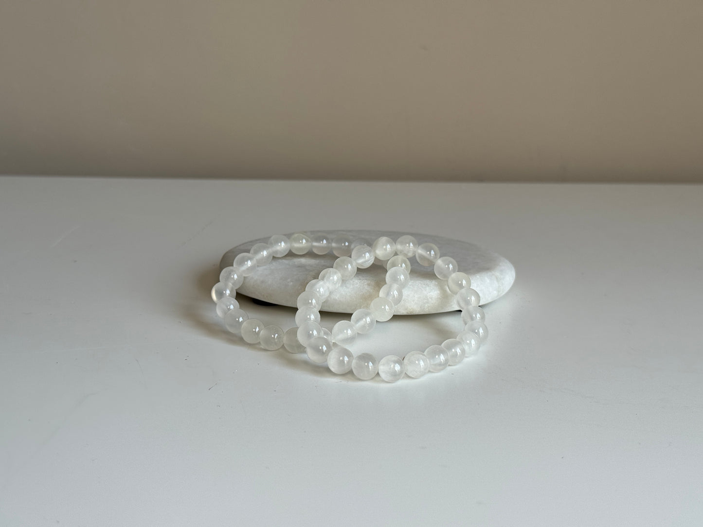 Seleniet armband 8 mm kraal