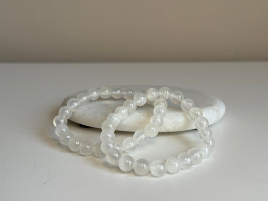 Seleniet armband 8 mm kraal