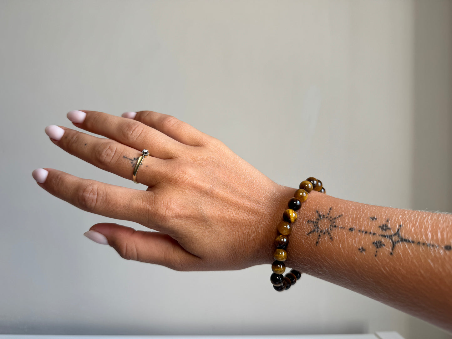 Tijgeroog armband 8 mm kraal